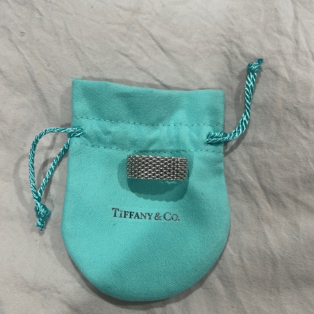 Tiffany & Co. Somerset mesh ring size 7 unisex